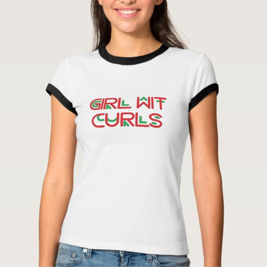 Girl Wit Curls T-Shirt (Voorkant)