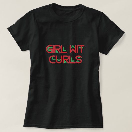 Girl Wit Curls T-Shirt (Design voorkant)