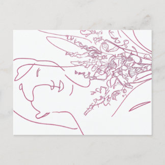 Girl with a Bouquet Briefkaart