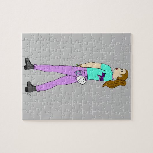 girl with a bunny tail   legpuzzel (Horizontaal)