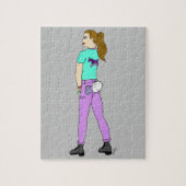 girl with a bunny tail legpuzzel (Verticaal)