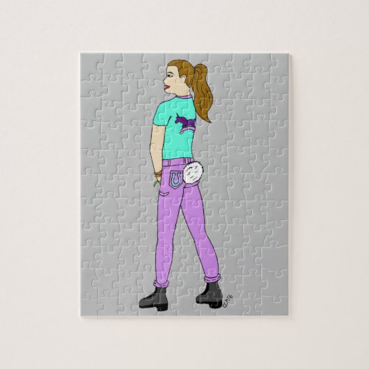 girl with a bunny tail   legpuzzel (Verticaal)
