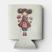 Girl with A Frog Doll Cute Whimsical Blikjeskoeler (Achterkant)