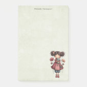 Girl with A Frog Doll Cute Whimsical Post-it® Notes (Voorkant)