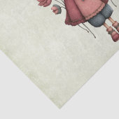Girl with A Frog Doll Cute Whimsical Tissuepapier (Detail)