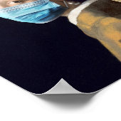 Girl with a pearl earring and face mask  poster (Hoek)
