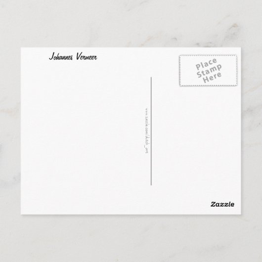 Girl with a pearl earring. By Johannes Vermeer Briefkaart (Achterkant)