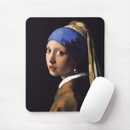 Girl with a pearl earring. By Johannes Vermeer Muismat (Met muis)