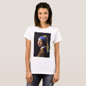 Girl with a pearl earring. By Johannes Vermeer T-shirt (Voorkant volledig)