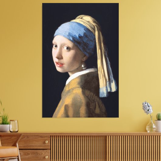 Girl with a Pearl Earring Canvas Afdruk (Insitu (Woonkamer))