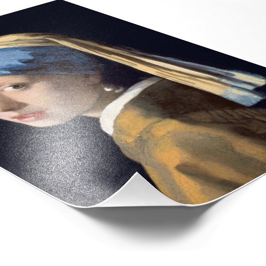 Girl with a Pearl Earring Foto Afdruk (Hoek)
