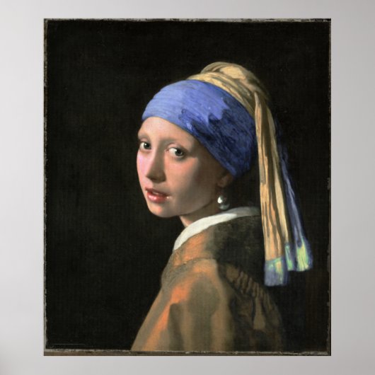 Girl with a Pearl Earring K.  Orooj Profoundism Poster (Voorkant)