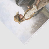 Girl With Black Horse By Stream Decoupage Tissuepapier (Detail)