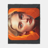 Girl with blue eyes fleece deken (Voorkant)