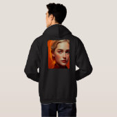 Girl with blue eyes hoodie (Achterkant volledig)