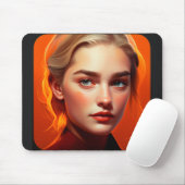 Girl with blue eyes muismat (Met muis)