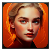 Girl with blue eyes perfect poster (Voorkant)