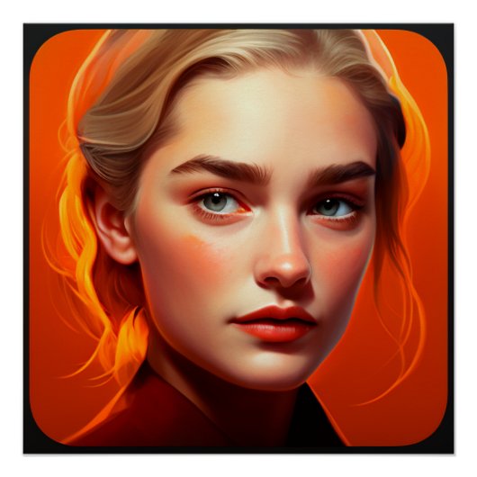 Girl with blue eyes perfect poster (Voorkant)