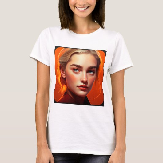 Girl with blue eyes t-shirt (Voorkant)