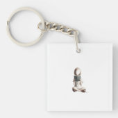 Girl with book Keychains & Lanyards Sleutelhanger (voorkant)