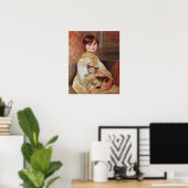 Girl with Cat, Auguste Renoir Poster (Thuiskantoor)