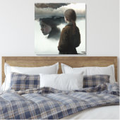 Girl with clouds canvas afdruk (Insitu (Slaapkamer))