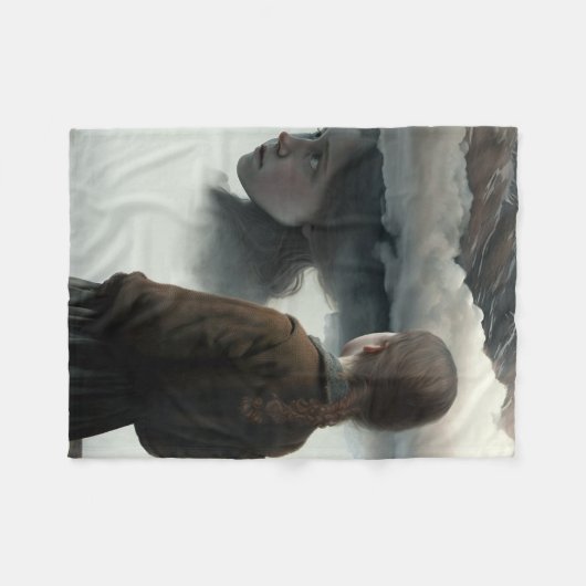 Girl with clouds fleece deken (Voorkant (Horizontaal))