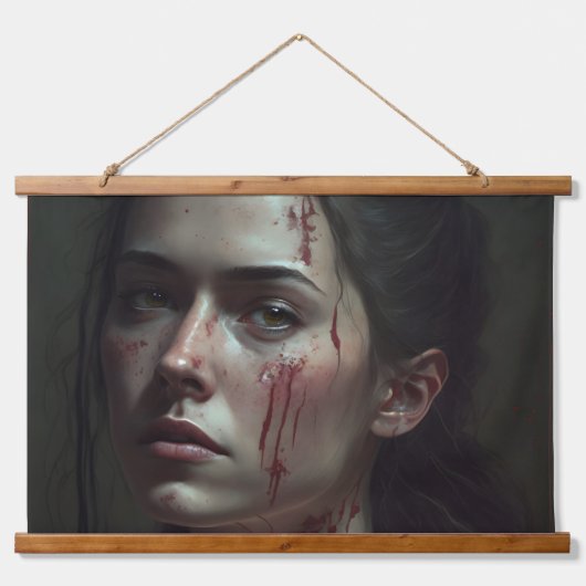 Girl with clouds hangend wandkleed (Voorkant 2)