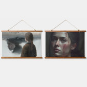 Girl with clouds hangend wandkleed (Dubbel)