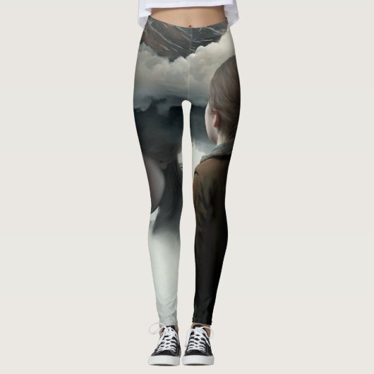 Girl with clouds leggings (Voorkant)