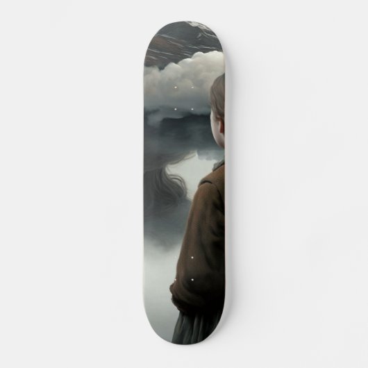 Girl with clouds persoonlijk skateboard (Voorkant)