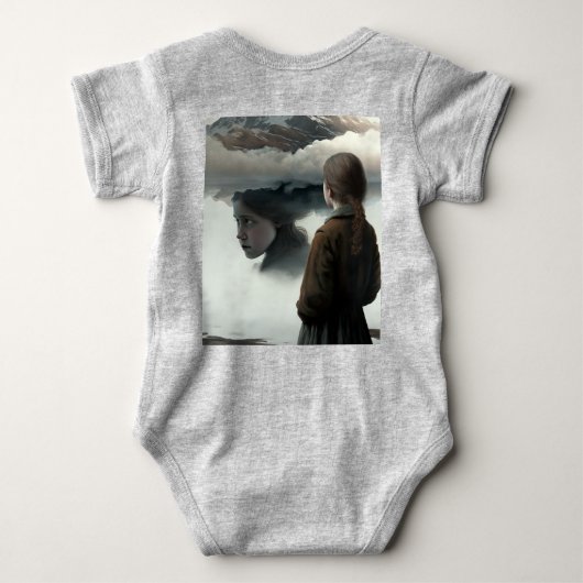 Girl with clouds romper (Achterkant)