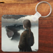Girl with clouds sleutelhanger (Achterkant)