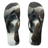 Girl with clouds teenslippers (Voetbed)