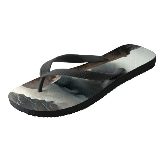 Girl with clouds teenslippers (Schuin)