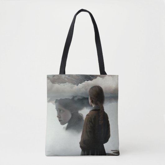 Girl with clouds tote bag (Voorkant)