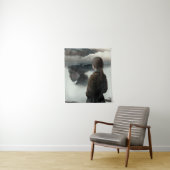 Girl with clouds wandkleed (In situ)