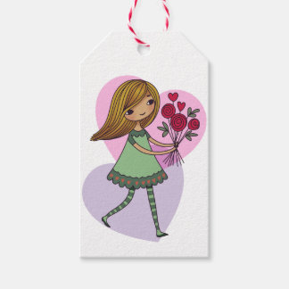 Girl With Flowers Cadeaulabel