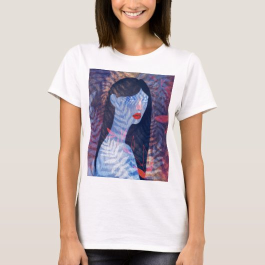  Girl with Flowers T-shirt (Voorkant)