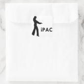 Girl With Gun iPac Vierkante Sticker (Tas)