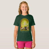 Girl With Horse Flowers Fantasy Art Personalized T-shirt (Voorkant volledig)
