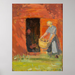 Girl With Laundry beroemd gemaakt door Red House Poster