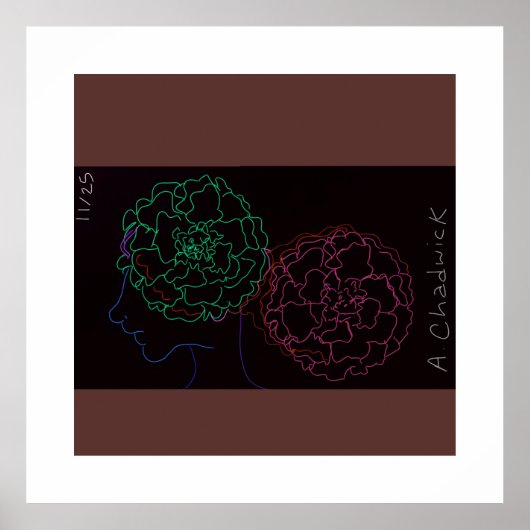 Girl with Marigold Afro Puffs Poster (Voorkant)