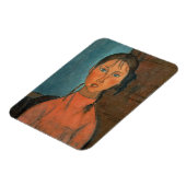 Girl with Pigtails, c.1918 (olie op doek) Magneet (Linkerzijde)