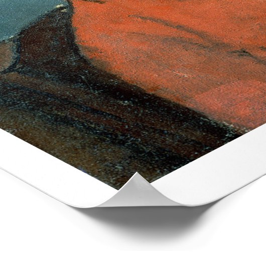 Girl with Pigtails, c.1918 (olie op doek) Poster (Hoek)