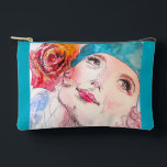 Girl With Red Rose and Turquoise Beret Watercolor Etui<br><div class="desc">Girl Watercolour Painting. Designed from my original watercolours.</div>