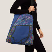 Girl With Spotted Glitter Print Hair  Crossbody Tas (Dichtbij)
