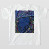 Girl with Spotted Glitter Print Hair  T-shirt (Laag Achter)