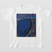 Girl with Spotted Glitter Print Hair  T-shirt (Laagn)