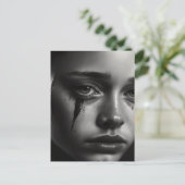 Girl with tears briefkaart (Staand voorkant)